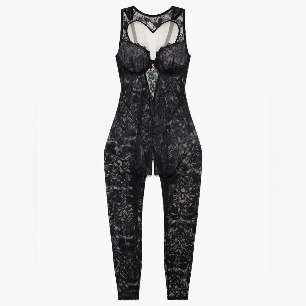 Savage x Fenty Lovestruck Lace Crotchless Catsuit
